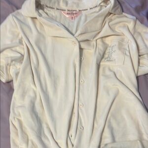 Juicy Couture Cream Button-Up Shirt